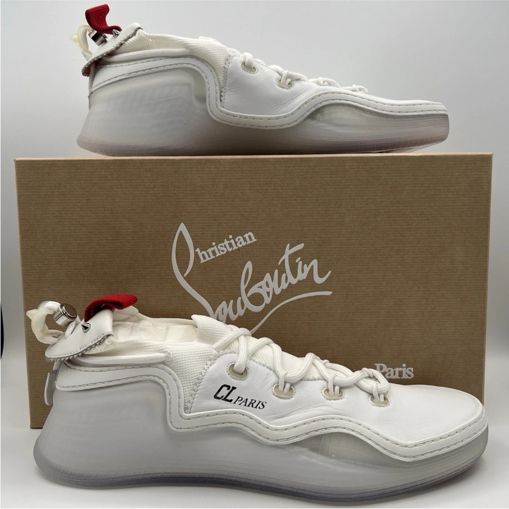 Christian Louboutin White and Red bottoms nwb Sneakers 12 arpoador 45 nwt